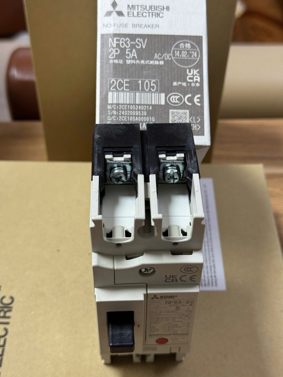APTOMAT KHỐI MITSUBISHI NF63-SV 2P 5A