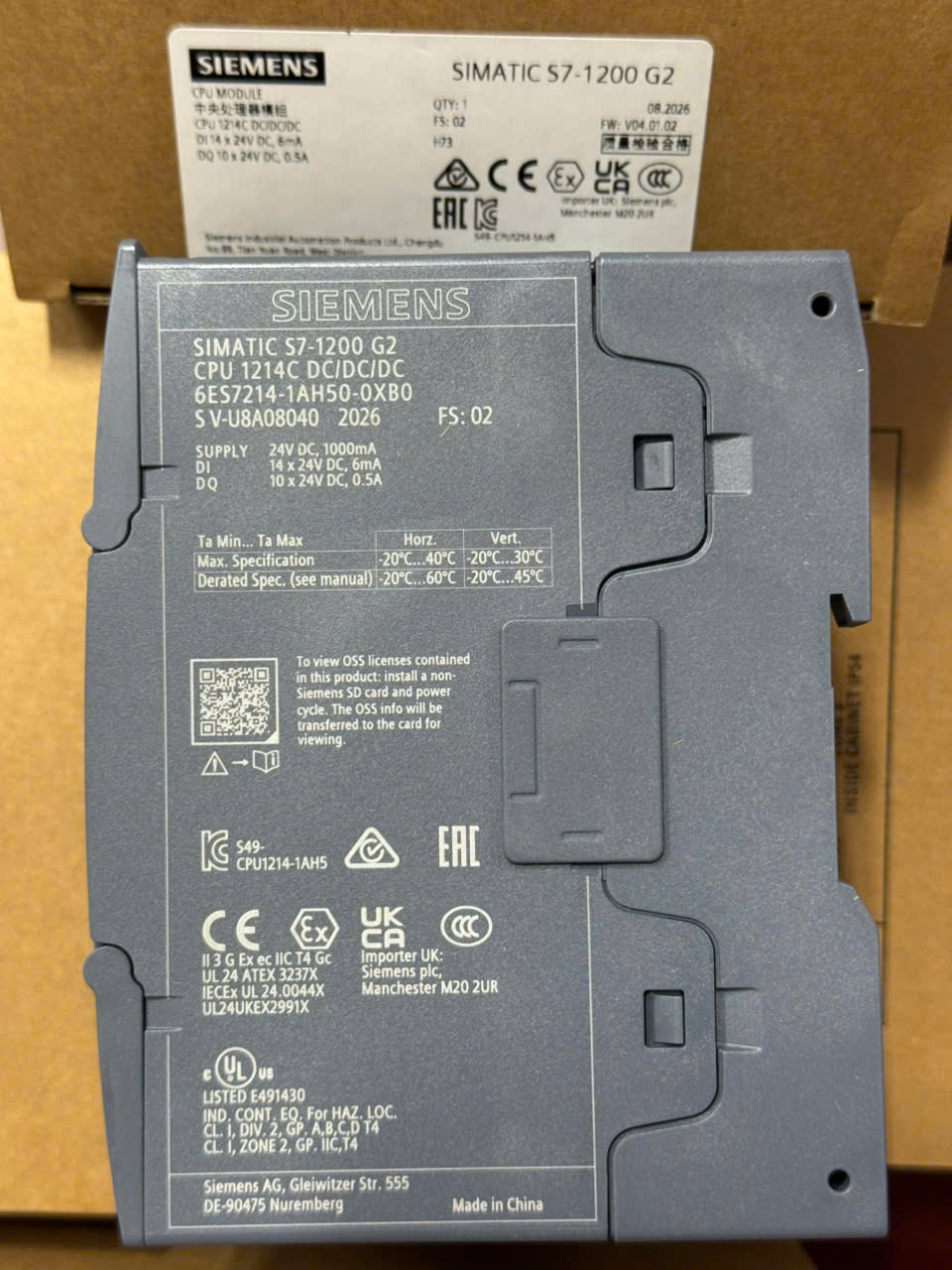 MODULE SIEMENS 6ES7214-1AH50-0XB0