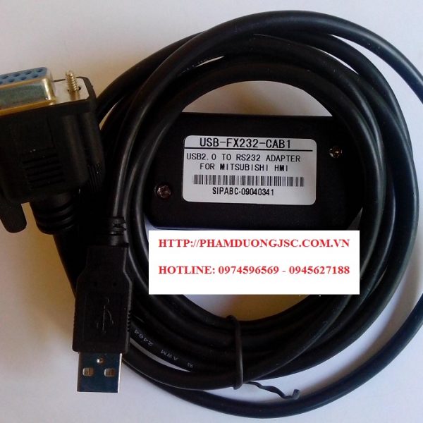 USB-FX232-CAB-1 Cáp lập trình cho màn hình HMI Mitsubishi F920/F930/F940 GOT1000 GT1150