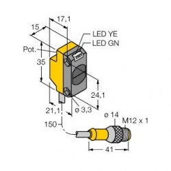 Cảm biến quang Turck QS18VP6DB Cảm biến quang Turck QS18VP6DB
