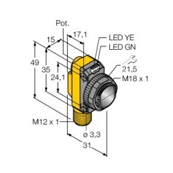Cảm biến quang Turck QS18VP6DQ7 Cảm biến quang Turck QS18VP6DQ7