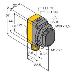 Cảm biến quang Turck QS30D Cảm biến quang Turck QS30D